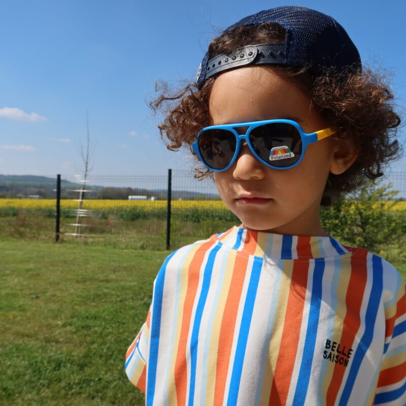 Lunettes de soleil pilote bleu 3-6 ans K-eyes