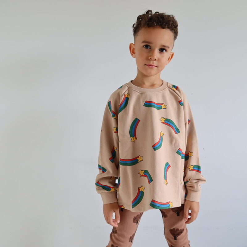Shooting star raglan sweatshirt Jelly Mallow 4-5 ans