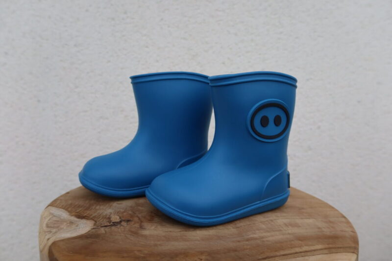bottes de pluie kawai bleu