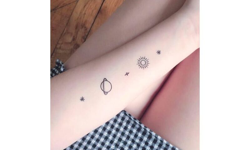 5 tatouages éphémères planètes Sioou