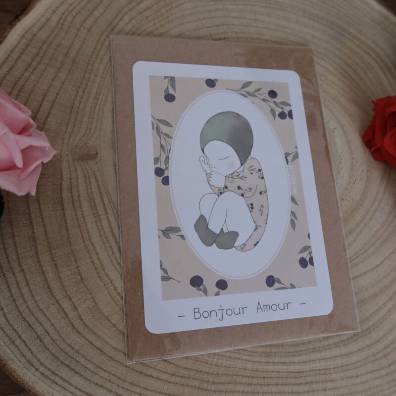 Carte “bonjour amour” Papier Poetic