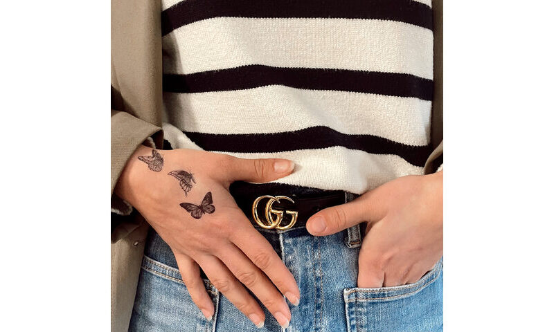 5 tatouages éphémères envolée de papillons Sioou