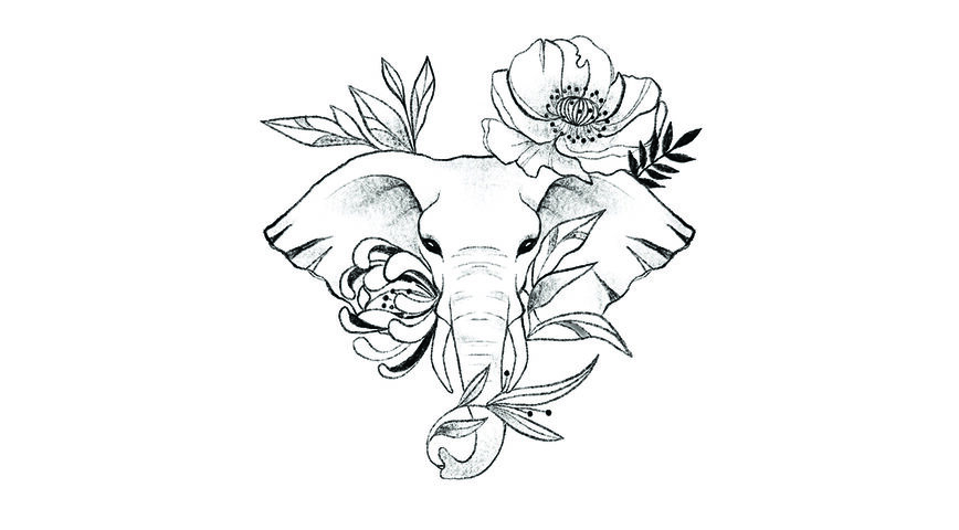 Tattoo éphémère Sioou - Tête de mort florale