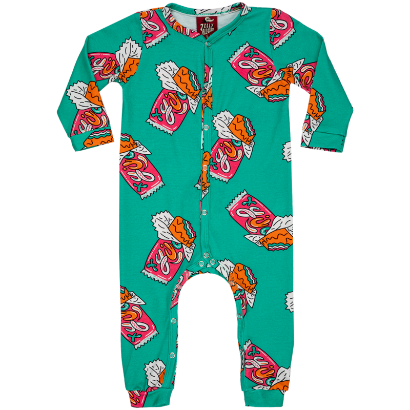 Pyjamasuit candy bar mint Jelly alligator