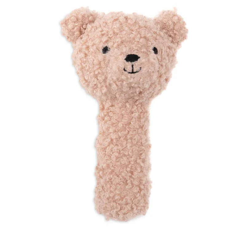 Hochet teddy bear rose Jollein