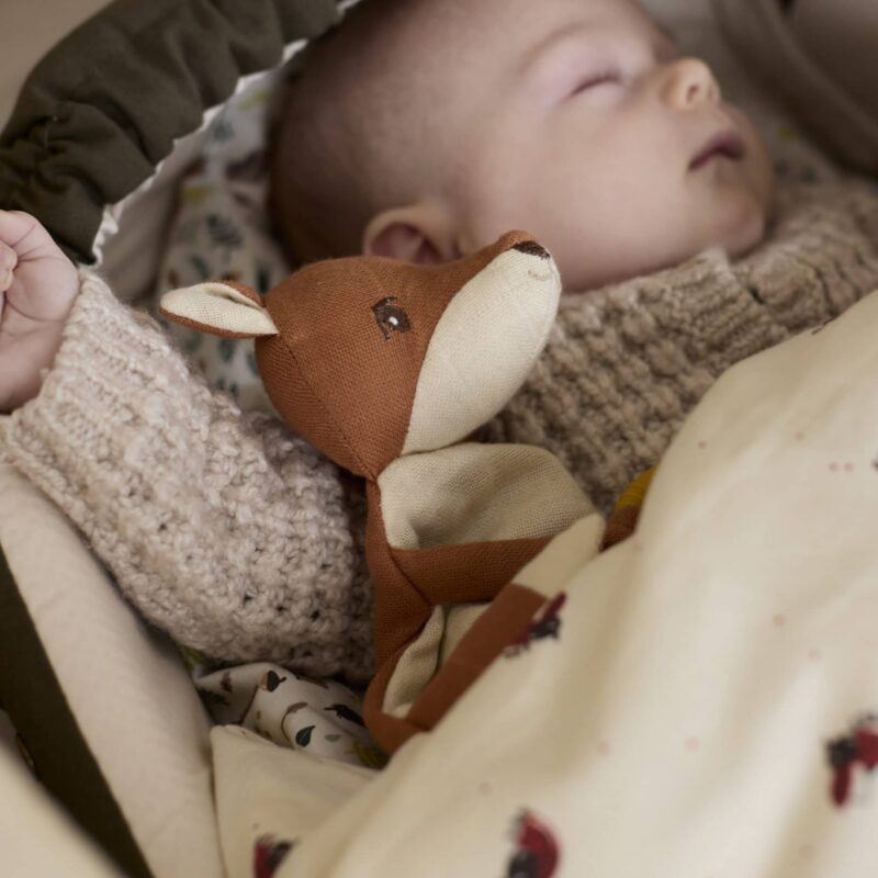 Doudou renard avec anneau de dentition Filibabba