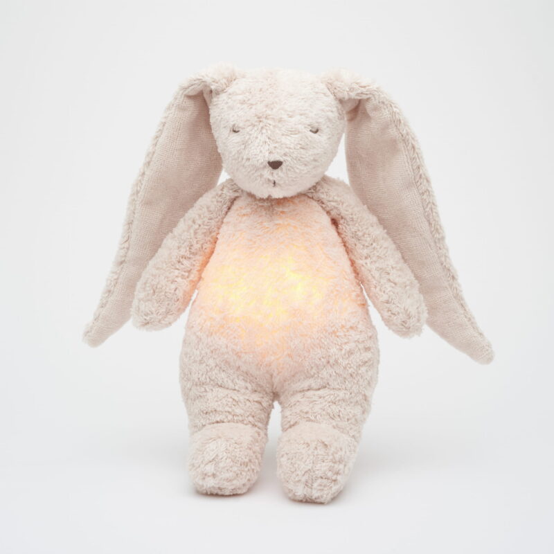 Veilleuse musicale lapin biologique rose Moonie