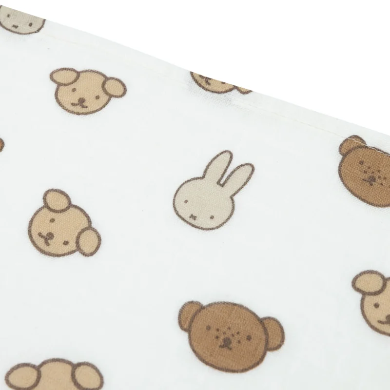 Lot de 3 langes gaze de coton small 70x70cm Miffy and friends Jollein